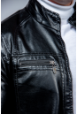 Мужская кожаная куртка из эко-кожи с воротником 8023665-2